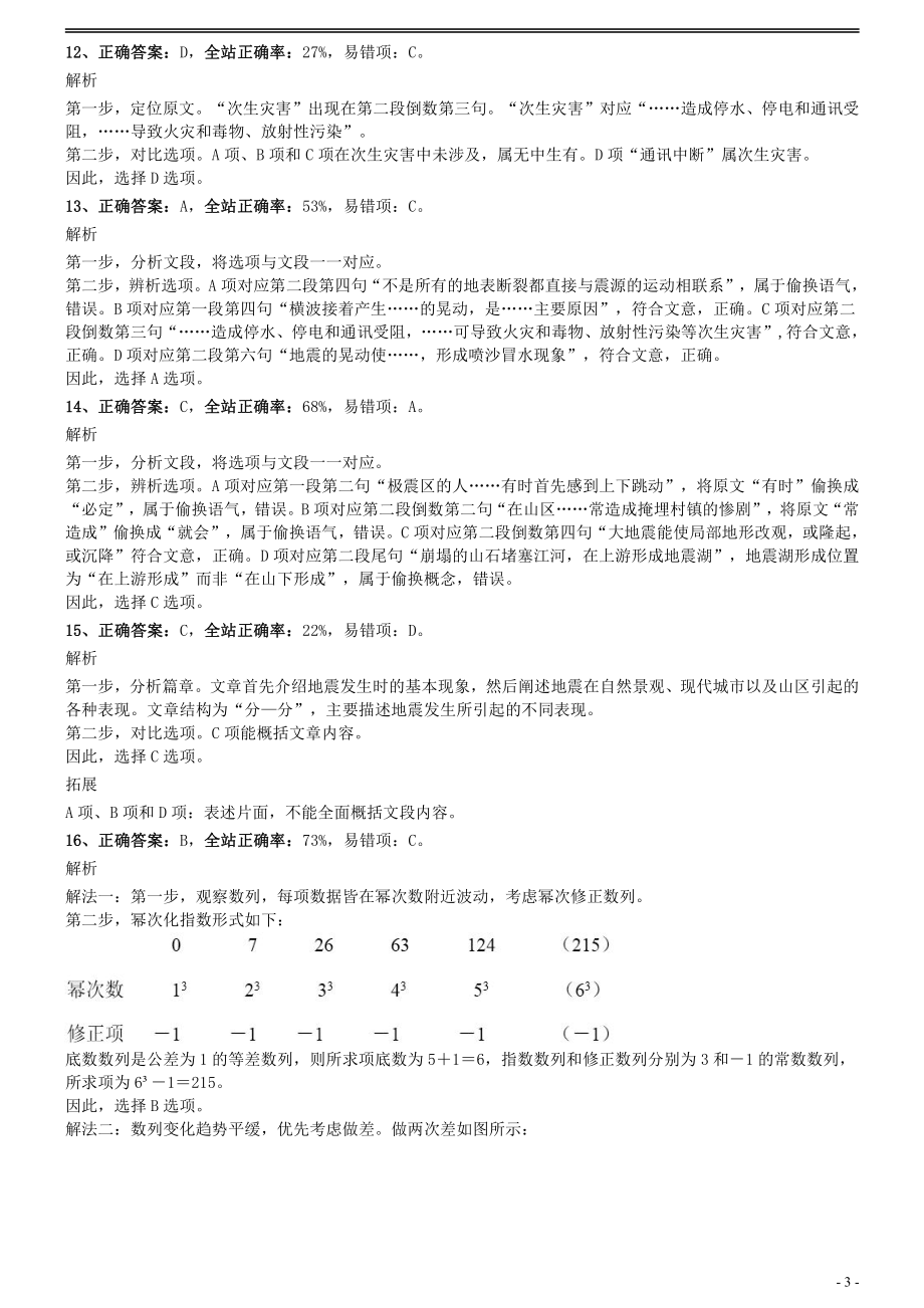 2009年0322江苏公务员考试《行测》真题（A卷）参考答案及解析.pdf_第3页