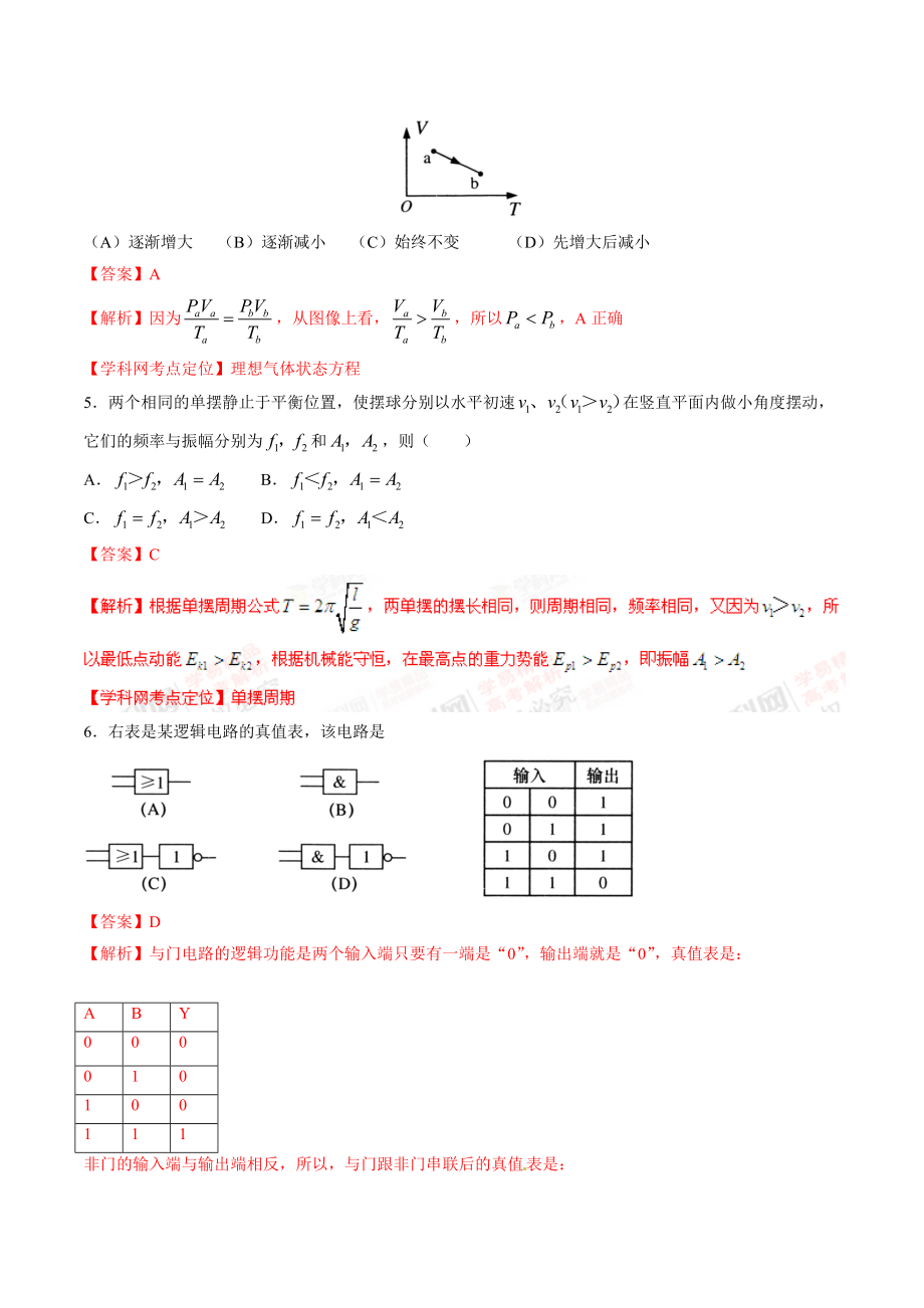 2011年高考（上海卷）物理试题（解析版）.doc_第2页