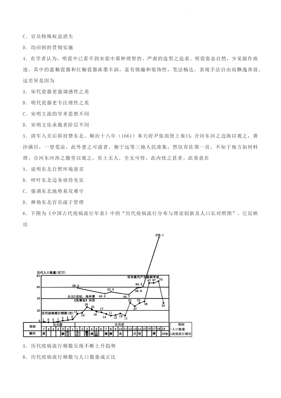 2021年新高考重庆历史高考真题文档版（原卷）.docx_第2页