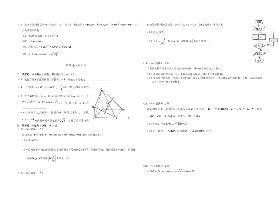 2010年高考真题数学【文】(山东卷)（原卷版).doc_第2页