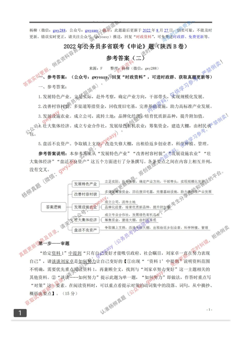 2022陕西B卷申论答案.pdf_第1页