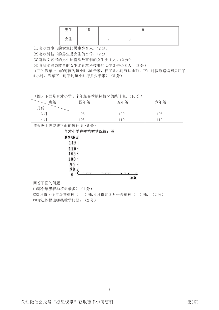 四年级下册数学西师大版第8单元测试卷（A）（含答案）.pdf_第3页