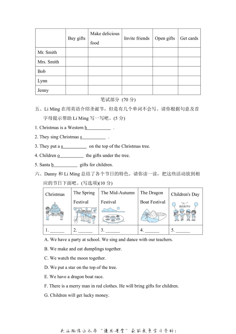 六年级上册英语冀教版Unit4主题过关卷（含答案）.pdf_第2页