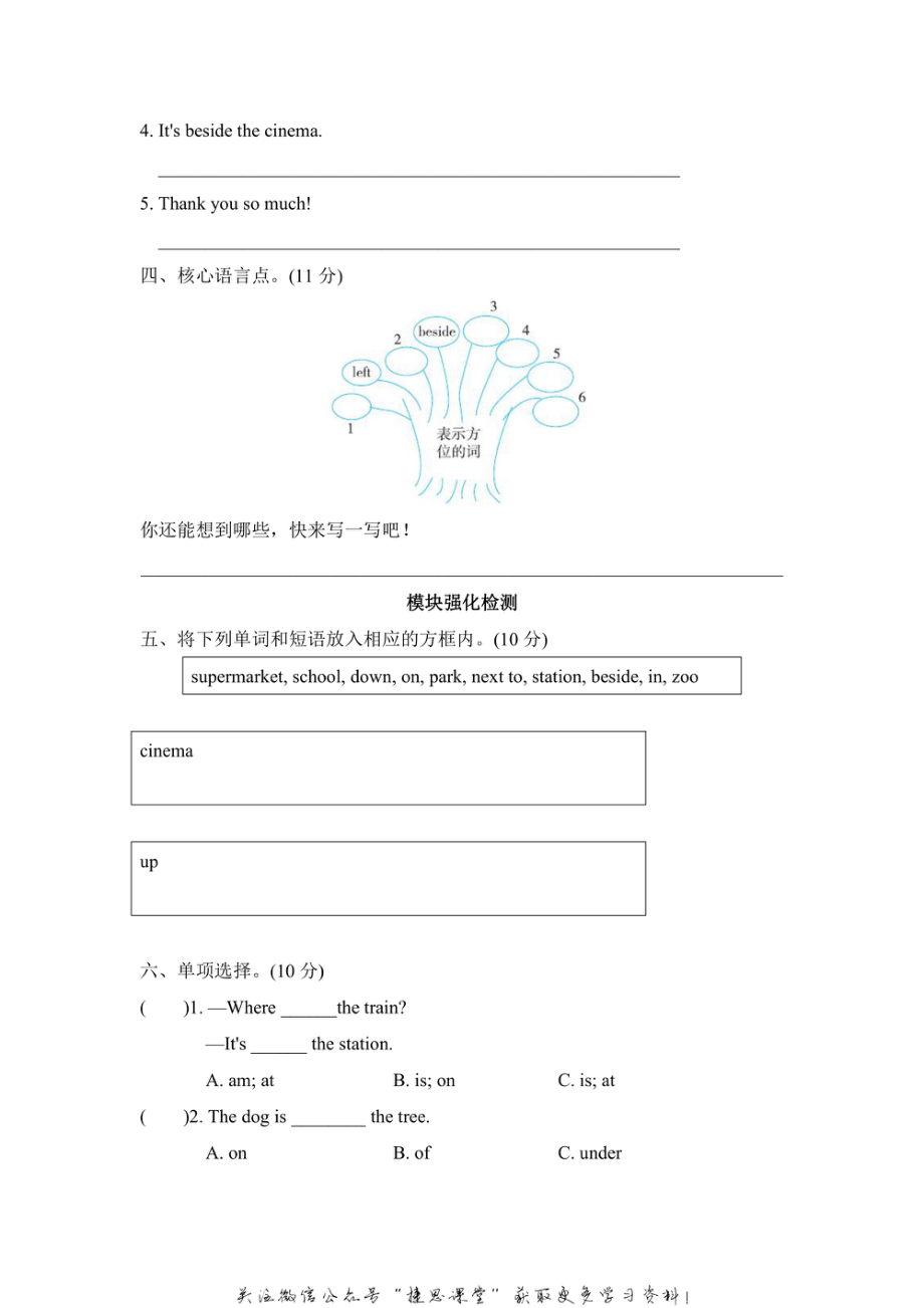 四年级上册英语外研版Module1模块知识梳理卷（含答案）.pdf_第2页