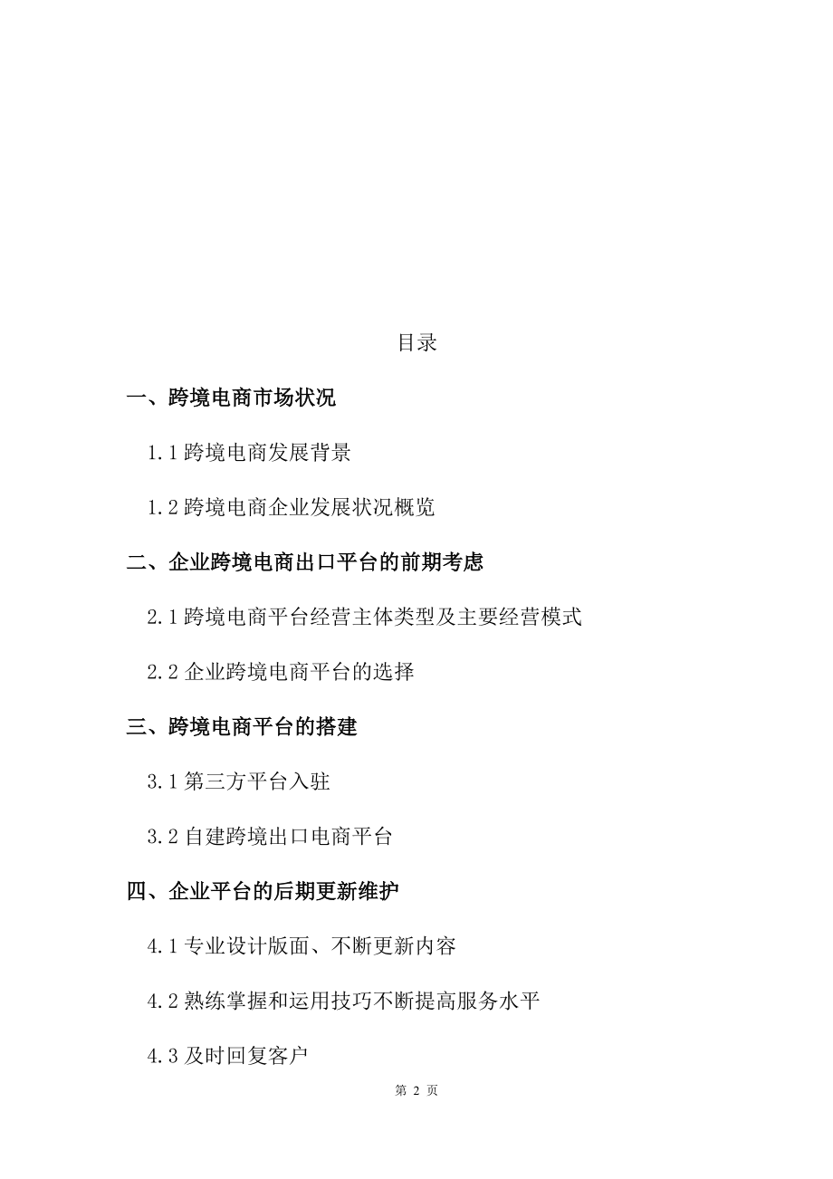 跨境电子商务运营商业计划书(1).docx_第2页