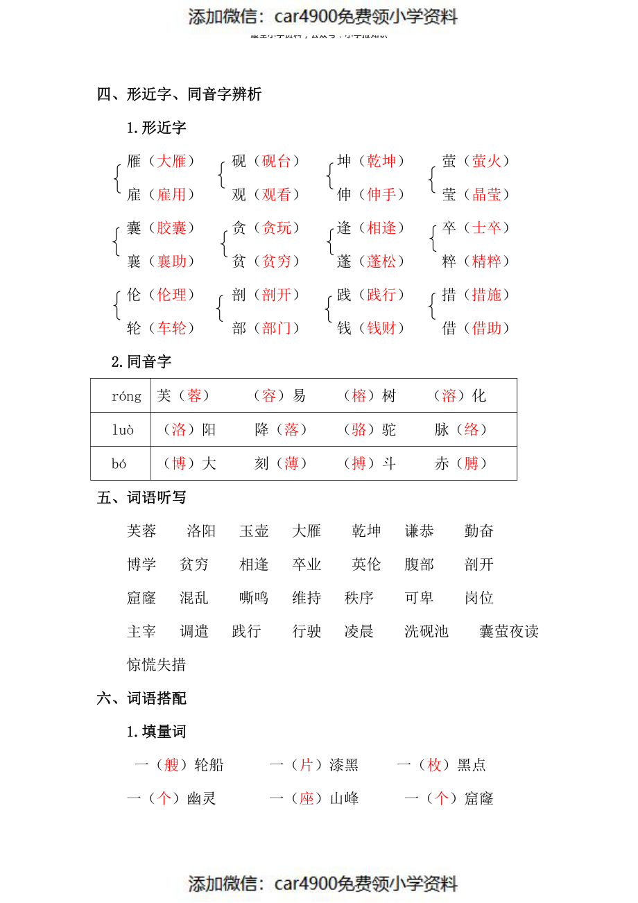 复习资料丨部编版四年级下第七单元复习重点（）.pdf_第2页