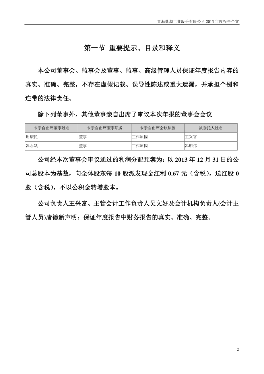 000792_2013_盐湖股份_2013年年度报告_2014-03-26.pdf_第2页