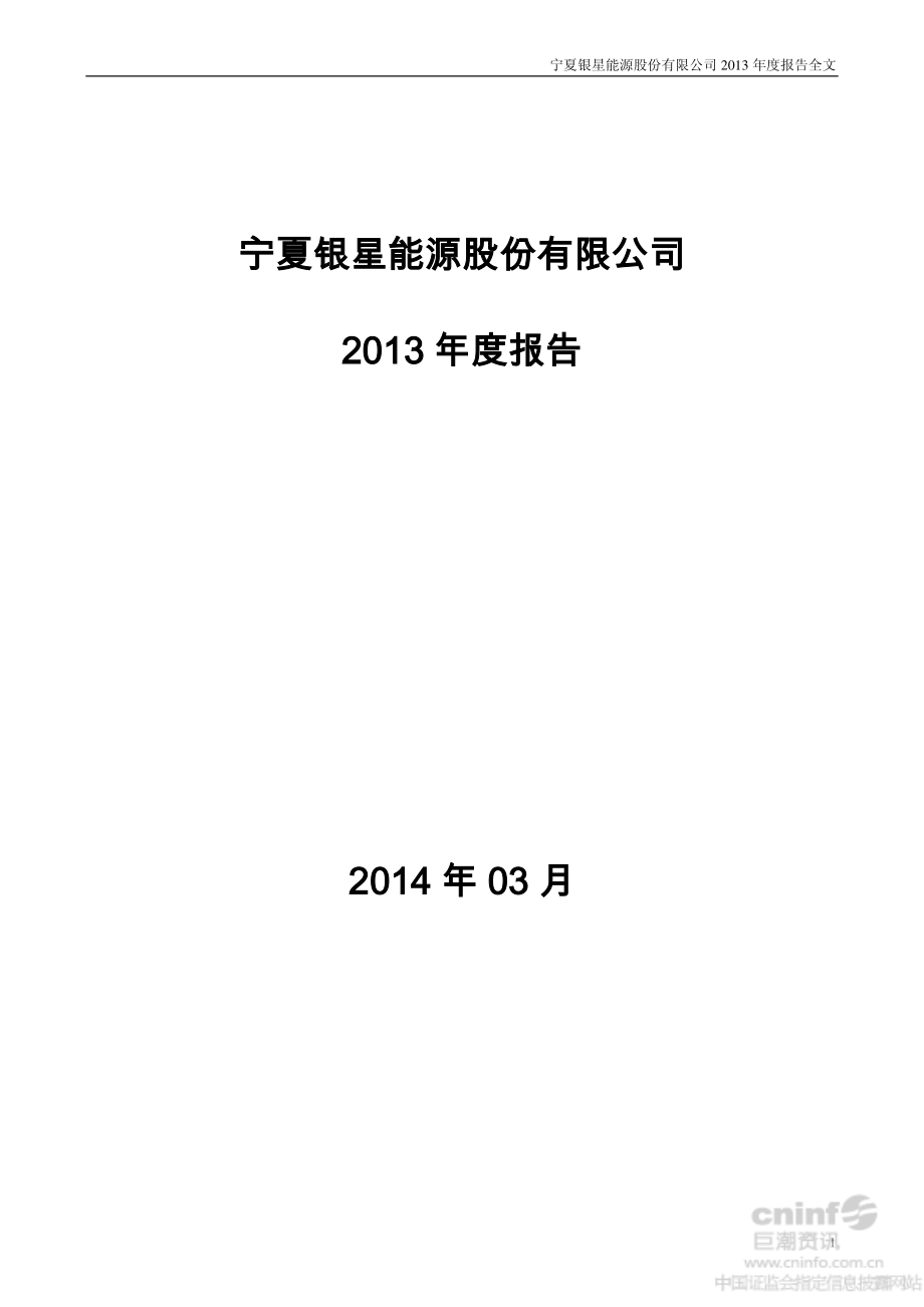 000862_2013_银星能源_2013年年度报告_2014-03-19.pdf_第1页