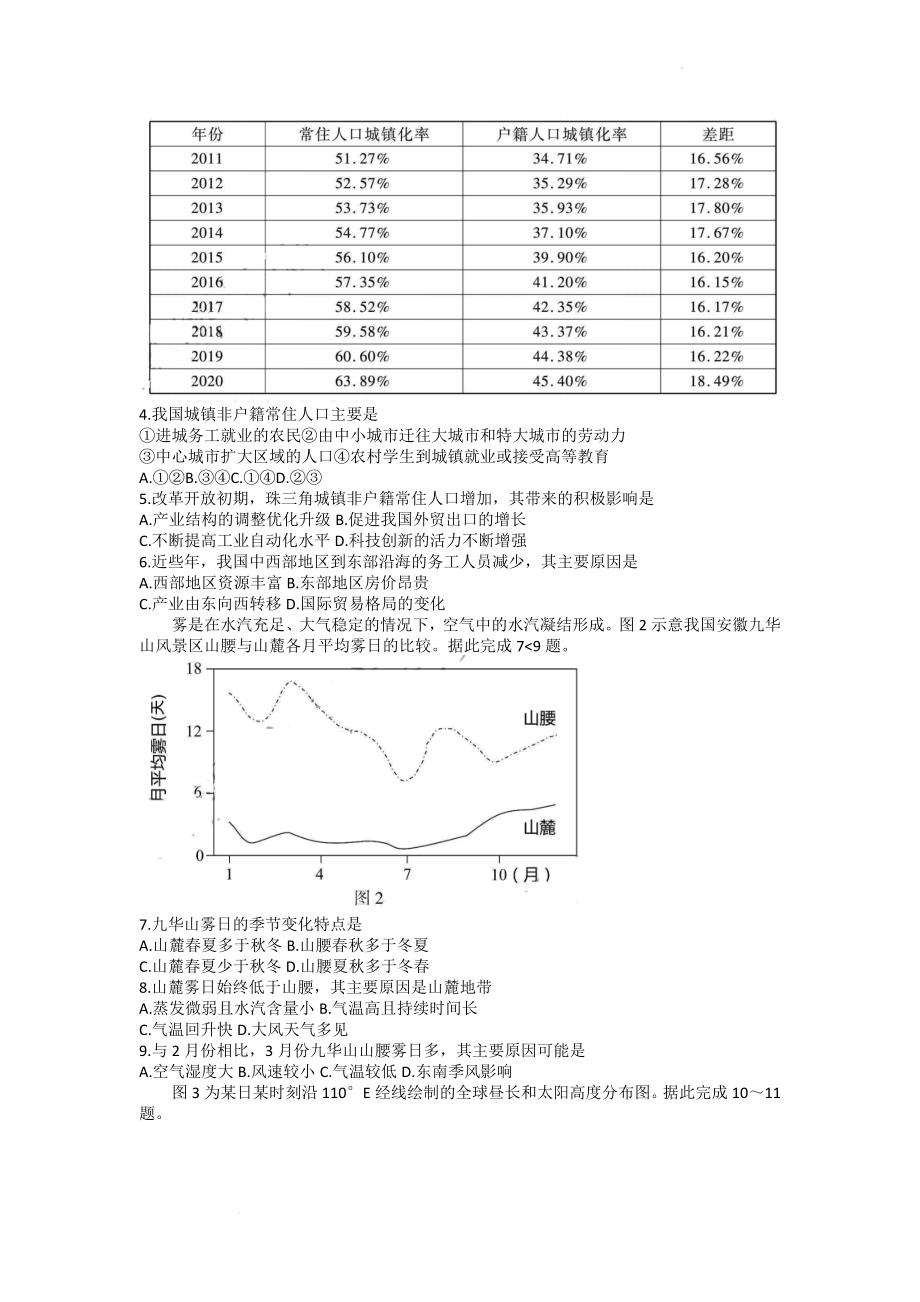 河南省TOP二十名校2022-2023学年高三上学期调研模拟卷（二）文科综合试题.docx_第2页