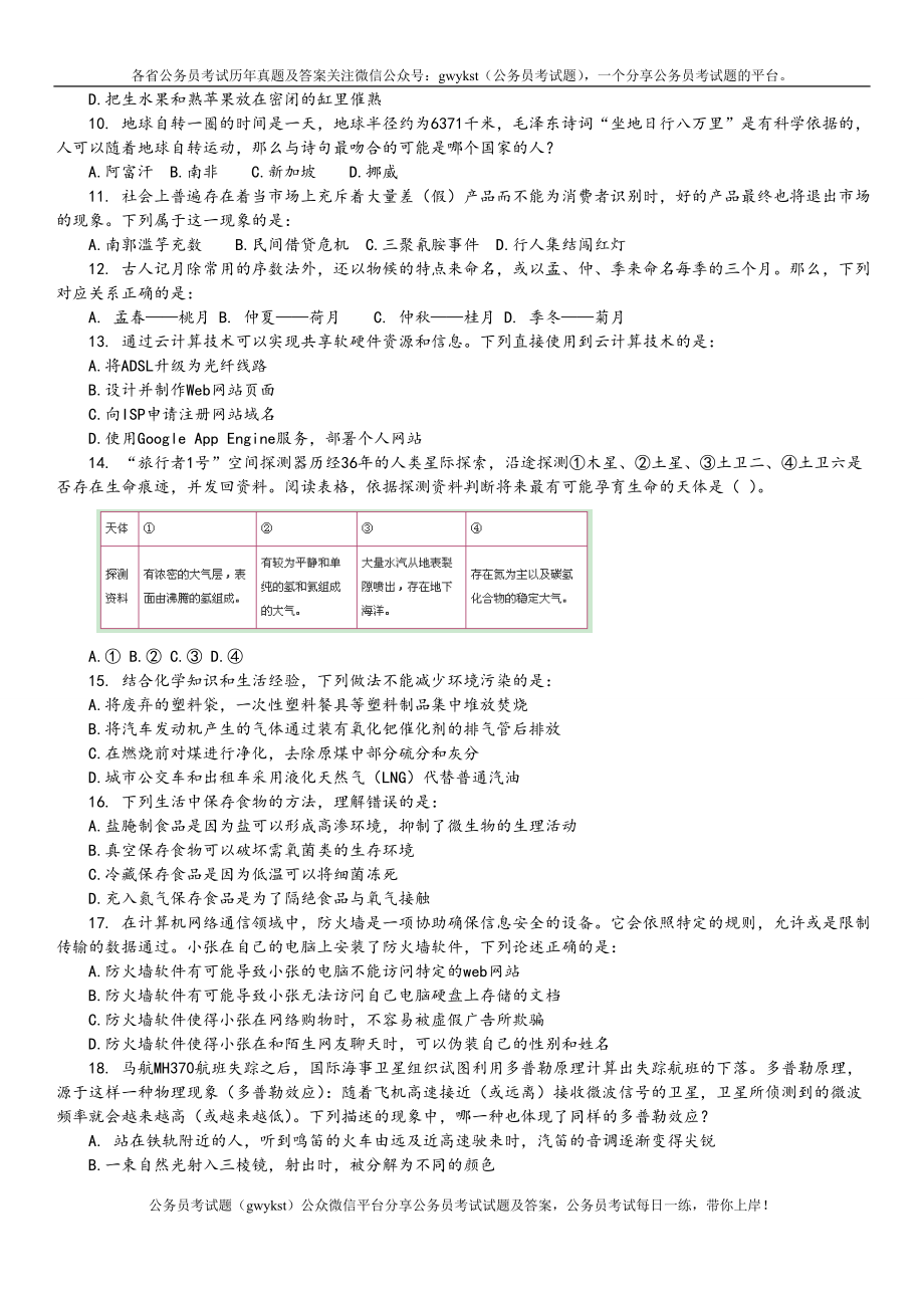 2015年全国春季公务员425联考行测真题及解析.doc_第2页