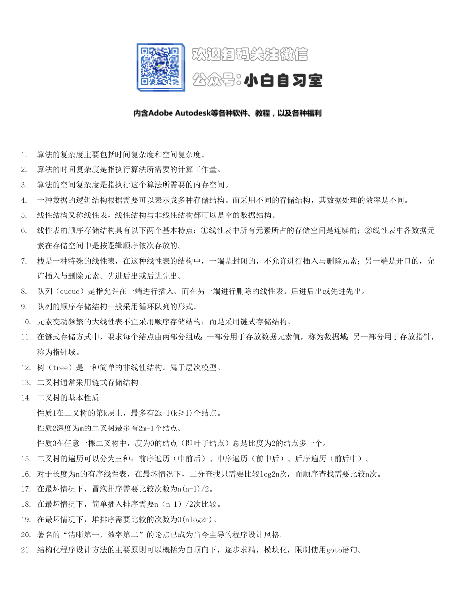 Dlnkuo全国计算机等级考试——二级ACCESS程序设计和公共基础知识总结.doc_第1页