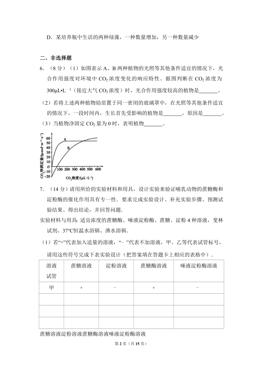 2009年贵州省高考生物试卷（全国卷ⅱ）（含解析版）.doc_第2页