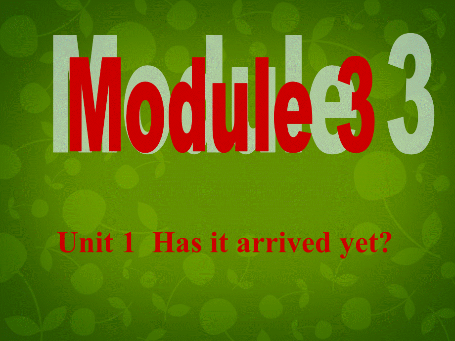 山东省潍坊高新技术产业开发区浞景学校八年级英语下册《Module 3 Unit 1 Has it arrived yet》课件 .ppt_第1页