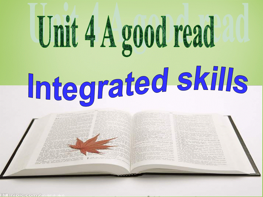 江苏省永丰县初级中学八年级英语下册 Unit 4 A good read Integrated skills课件 .ppt_第1页