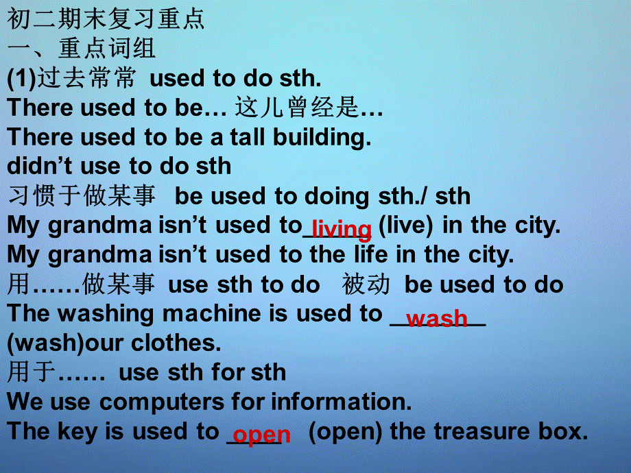 江苏省永丰初级中学八年级英语下册 Unit 1-8 期末复习课件 .ppt_第1页