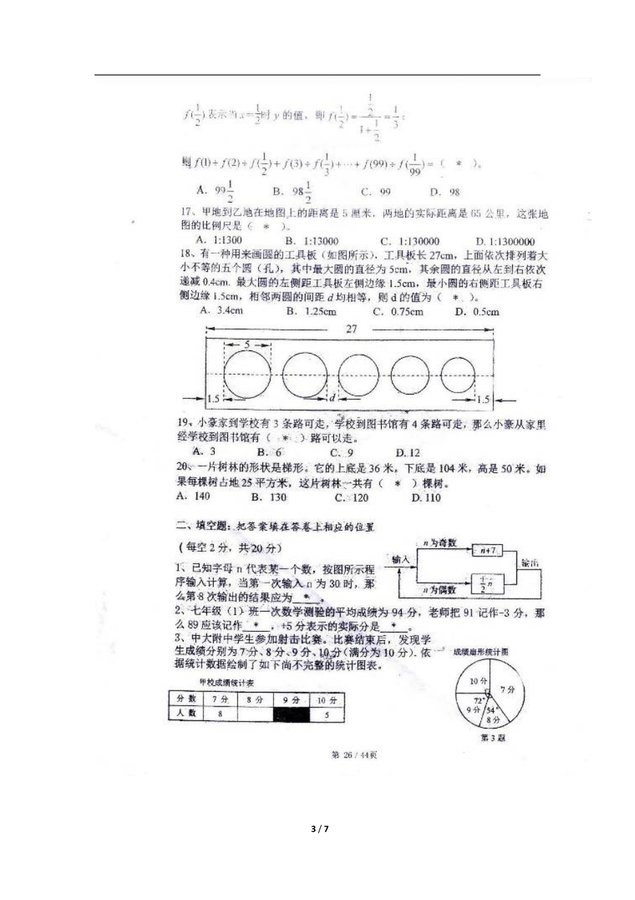 【试卷】2012年中大附中初一入学综合测评（数学）_wrapper.pdf_第3页