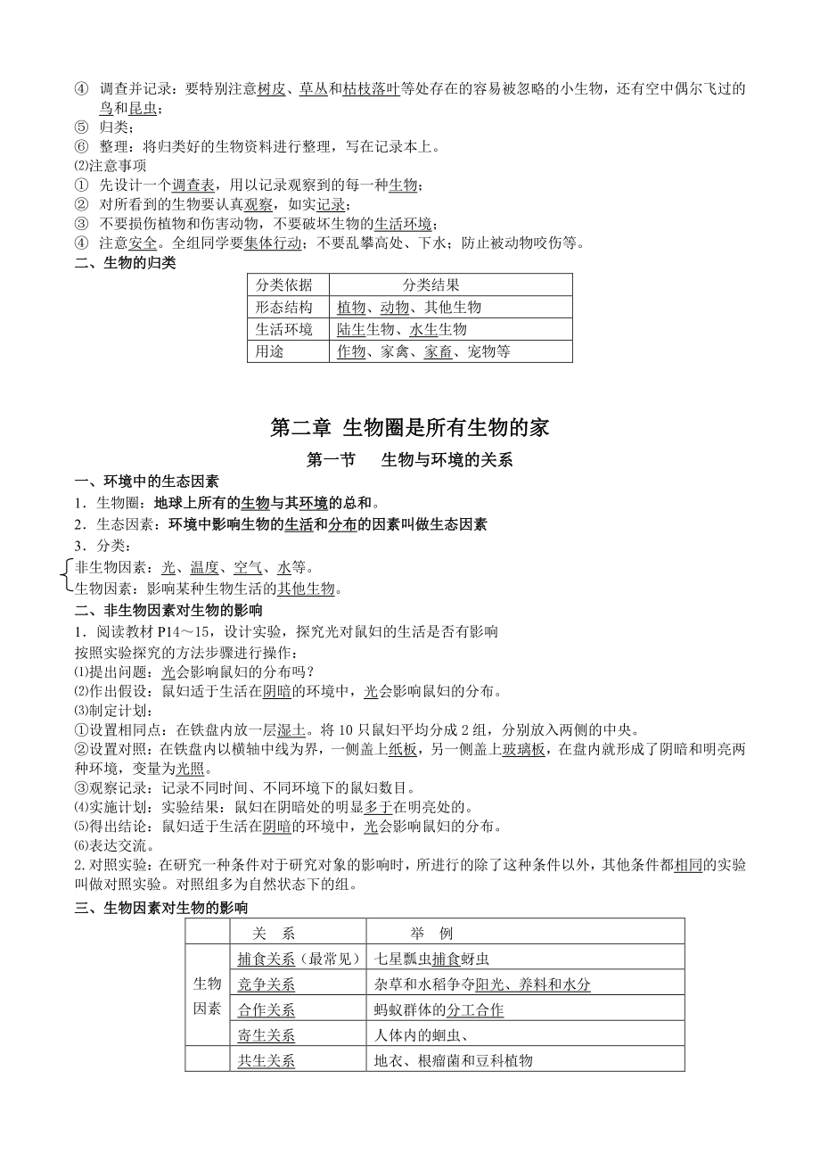 人教版生物七上期末复习提纲2020.pdf_第2页