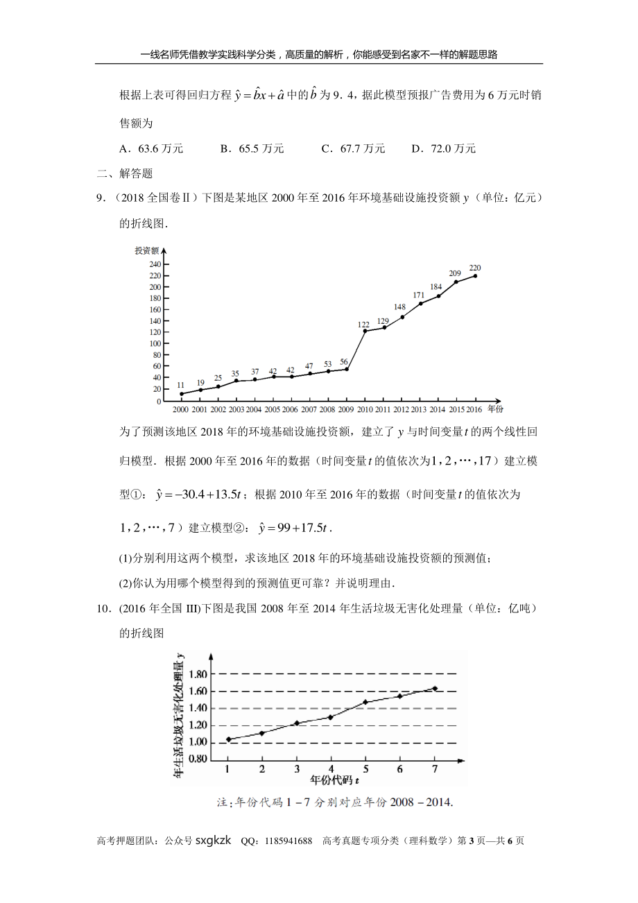 专题十一概率与统计第三十三讲回归分析与独立性检验.pdf_第3页