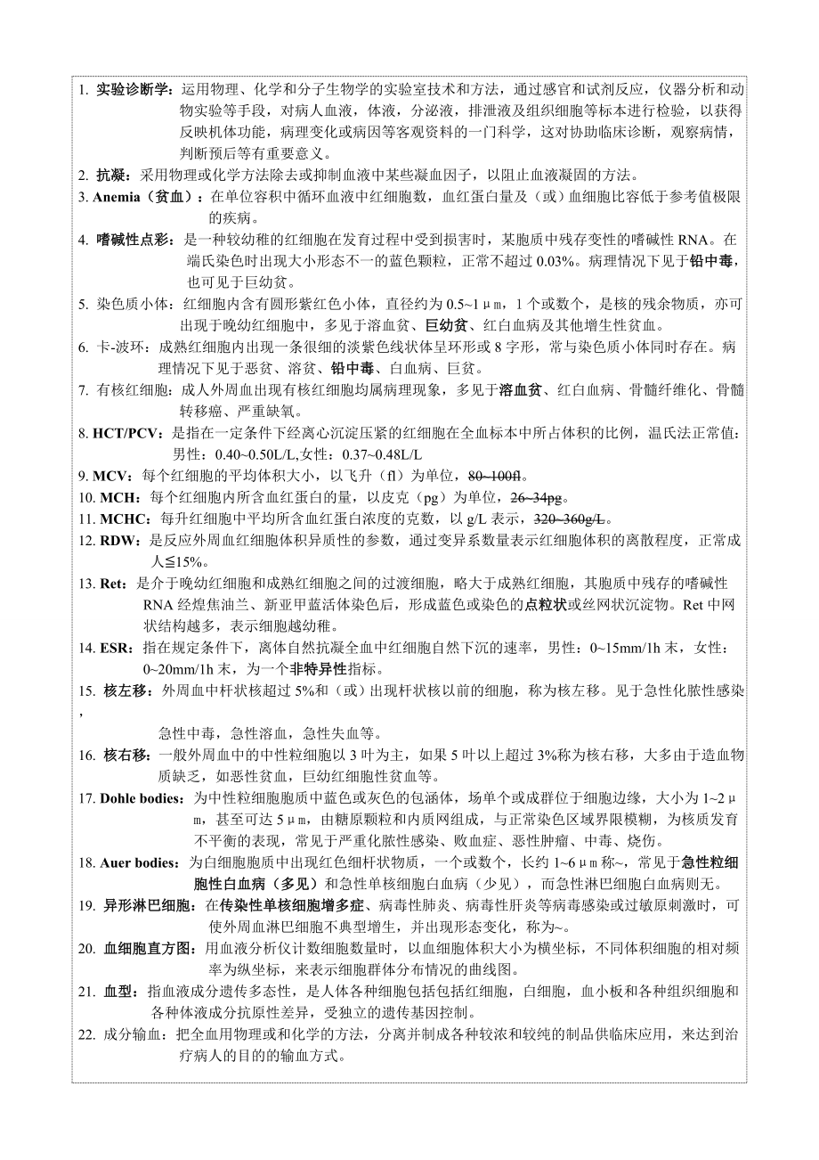 实验诊断学名解（临床）.doc_第1页