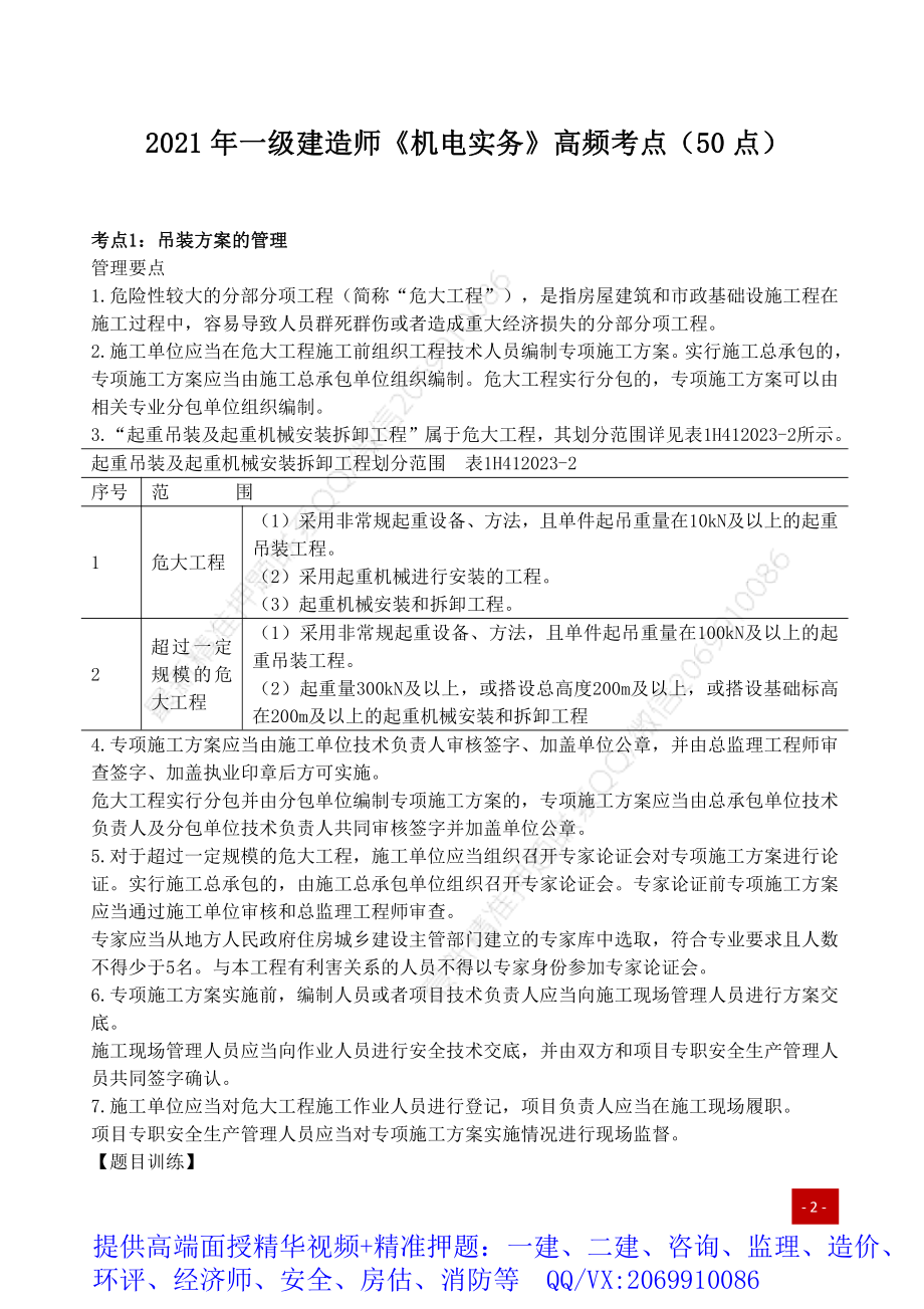 2021年一建高频考点-机电实务.pdf_第1页