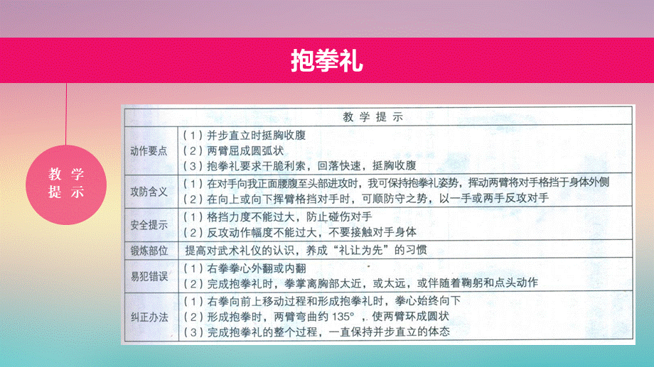 课时9367_武术操《旭日东升》基本手型和步伐-水平一+武术健身操《旭日东升》+龙华区教科院附小+刘圆圆【公众号dc008免费分享】.pptx_第3页