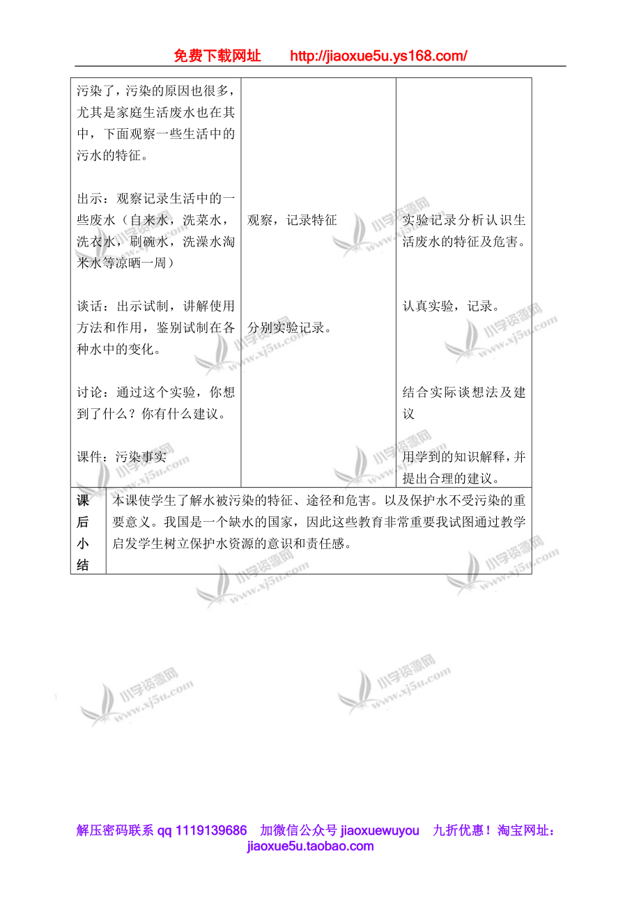 首师大小学科学三下《4.保护水资源》word教案.doc_第2页