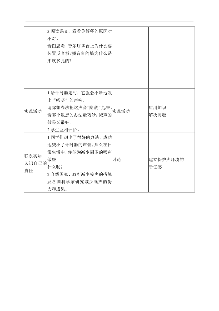 首师大小学科学四上《19.噪声与防治》word教案.doc_第2页