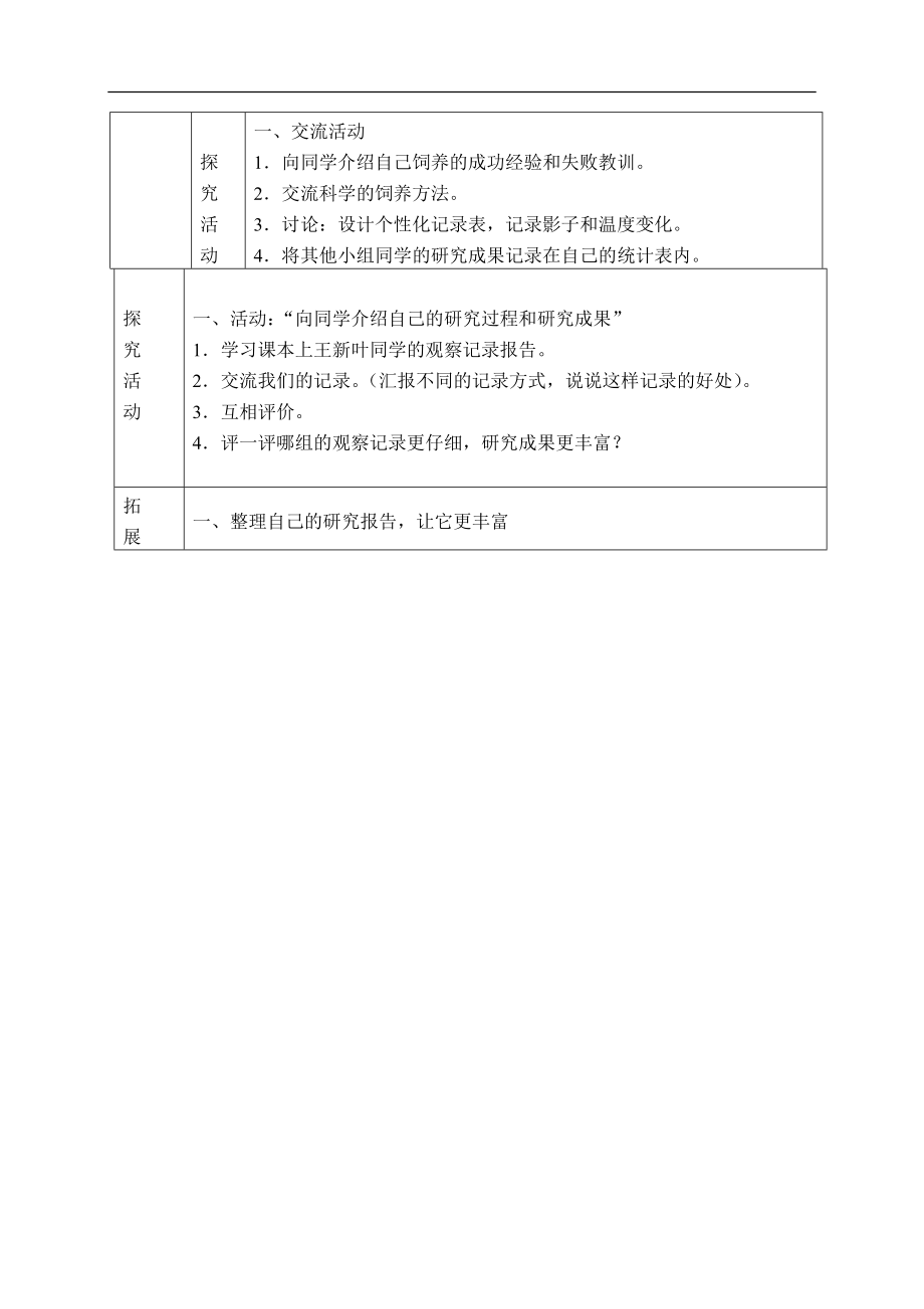 冀教小学科学四下册《14小动物的生长 》word教案.doc_第2页