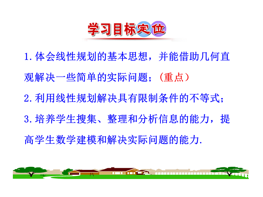 人教版高中数学必修五同课异构课件：3.3.2 简单的线性规划问题 第2课时 简单线性规划的应用 情境互动课型 .ppt_第3页