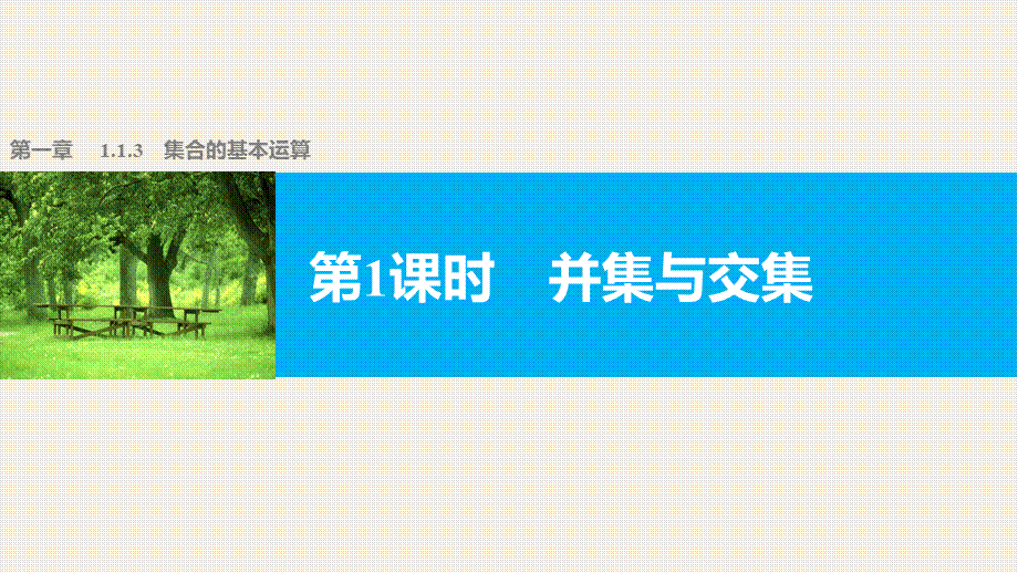 高中数学（人教版A版必修一）配套课件：第一章 集合与函数的概念 第一章 1.1.3 第1课时.pptx_第1页