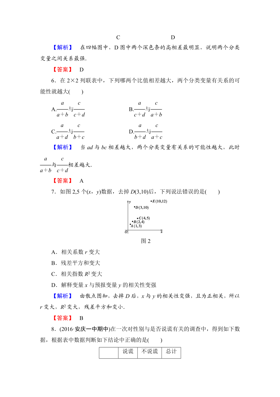 高中数学人教A版选修2-3 章末综合测评3 Word版含答案.doc_第3页