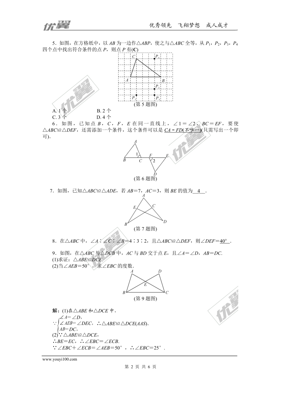 专题练习：全等三角形.doc_第2页