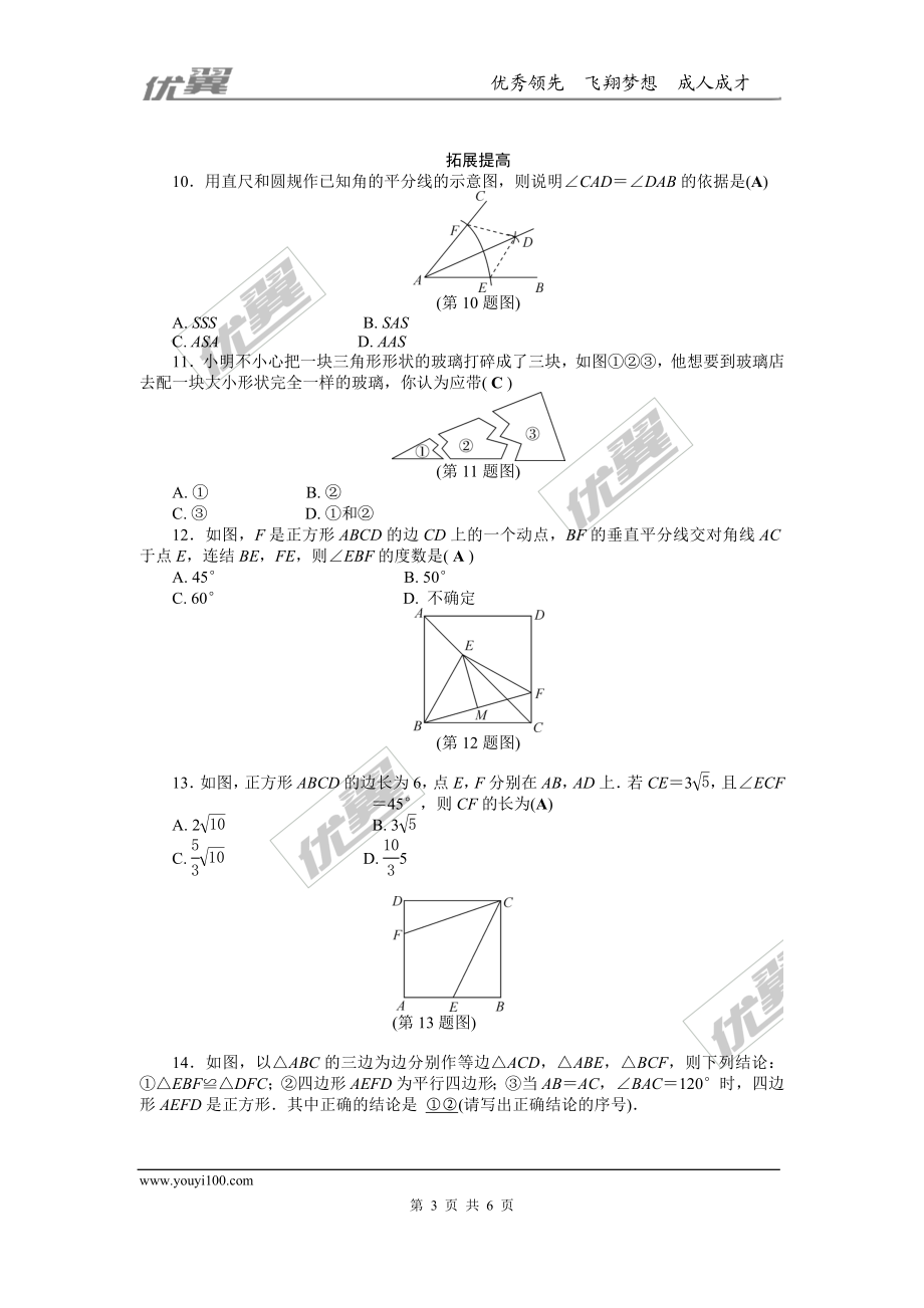 专题练习：全等三角形.doc_第3页