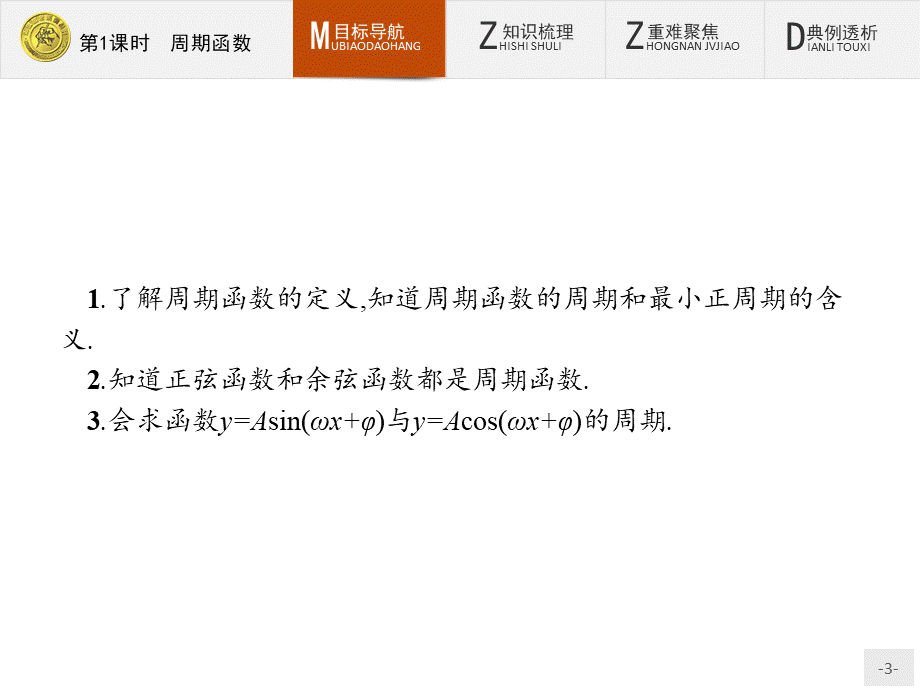 2018版高中数学人教A必修4课件：1.4.2.1 周期函数.ppt_第3页