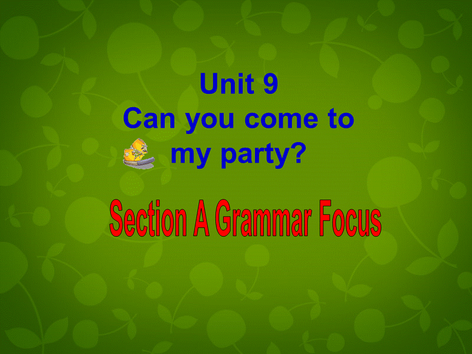 浙江省台州市三门县城关中学八年级英语上册 Unit 9 Can you come to my party Section A（Grammar Focus）课件.ppt_第1页