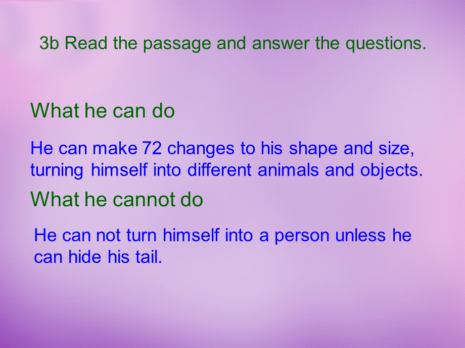 山东省肥城市王庄镇初级中学八年级英语下册 Unit 6 An old man tried to move a mountain Period 2课件 .ppt_第3页