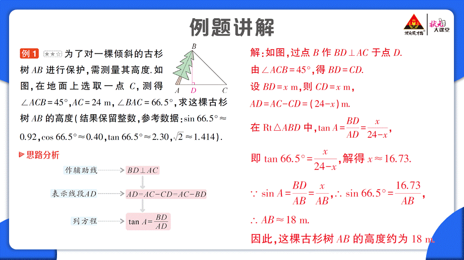 专题四 实际问题中的两类常见解直角三角形模型.pptx_第2页