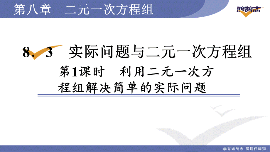 第1课时　利用二元一次方程组解决简单的实际问题.ppt_第2页