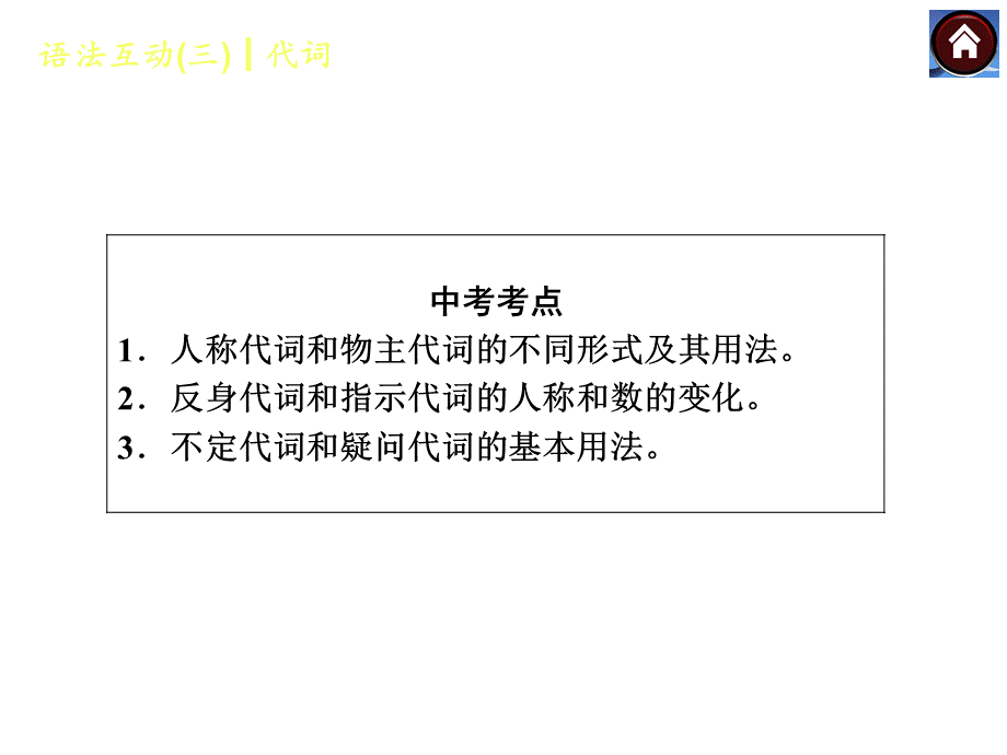 【中考复习方案】（人教版）九年级英语复习课件：语法互动三　代词（共41张PPT）.ppt_第2页