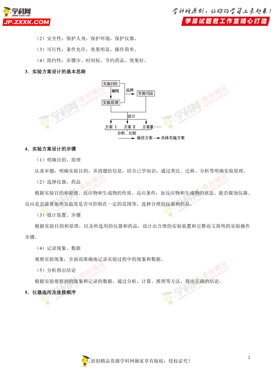 解密18 物质的制备、实验方案的设计与评价-备战2019年高考化学之高频考点解密（原卷版）.doc_第2页