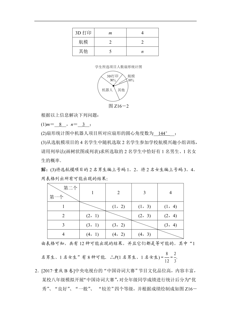 专题提升(十六) 统计与概率的综合运用.doc_第2页