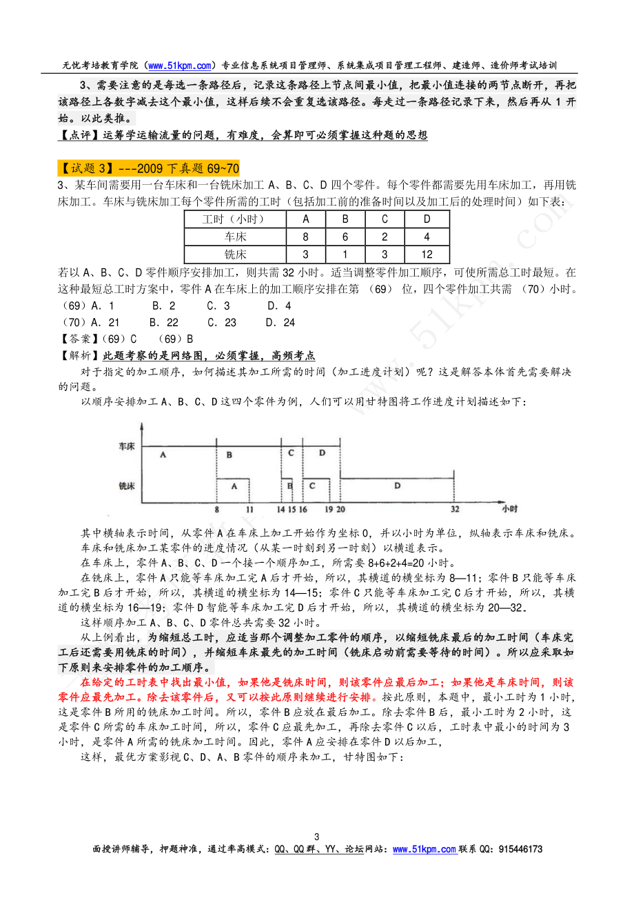 信息系统项目管理师运筹学计算历年真题和答案解析（05-17）.pdf_第3页