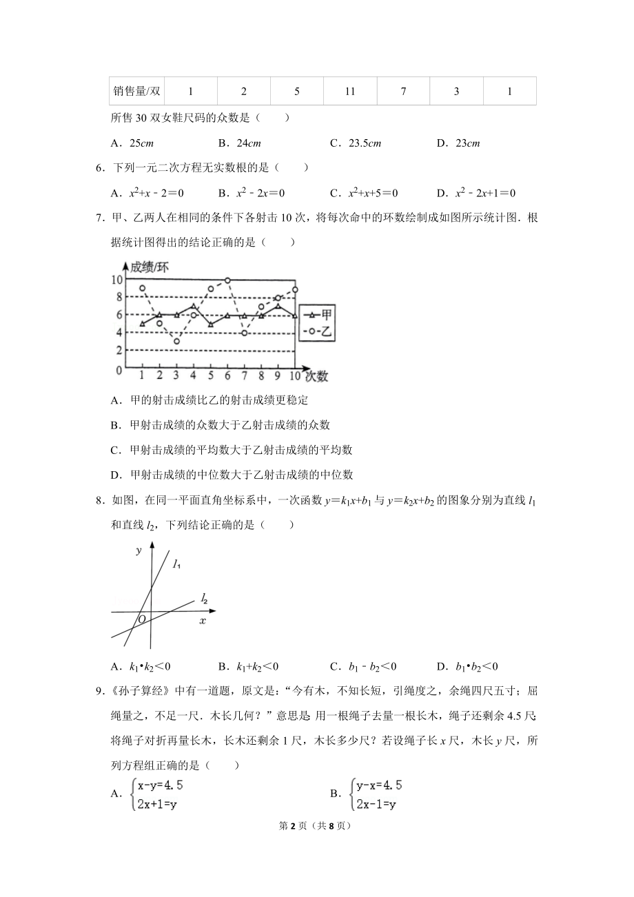 2022年辽宁省辽阳市中考数学试卷.doc_第2页