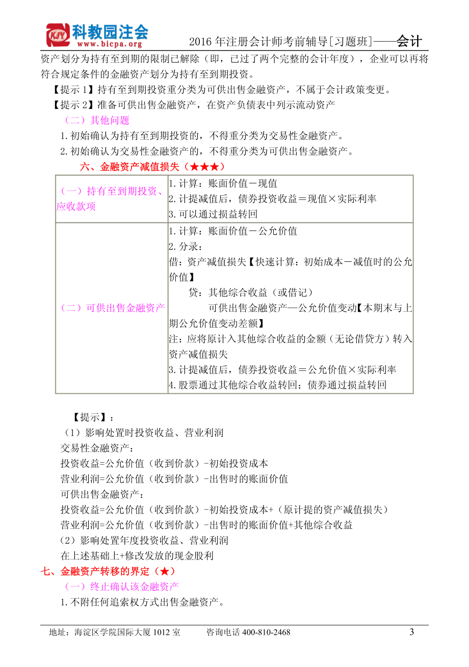 2016年科教园注会串讲班讲义（会计）.pdf_第3页