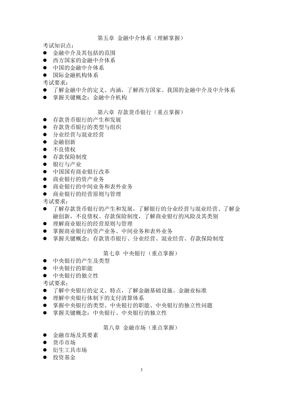 2019年《金融学》考试大纲.pdf_第3页