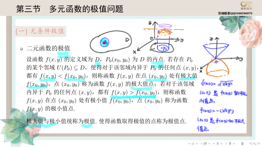 基础班4-3 多元函数的极值问题（【公众号：最新考研资料】免费分享）.pdf_第1页