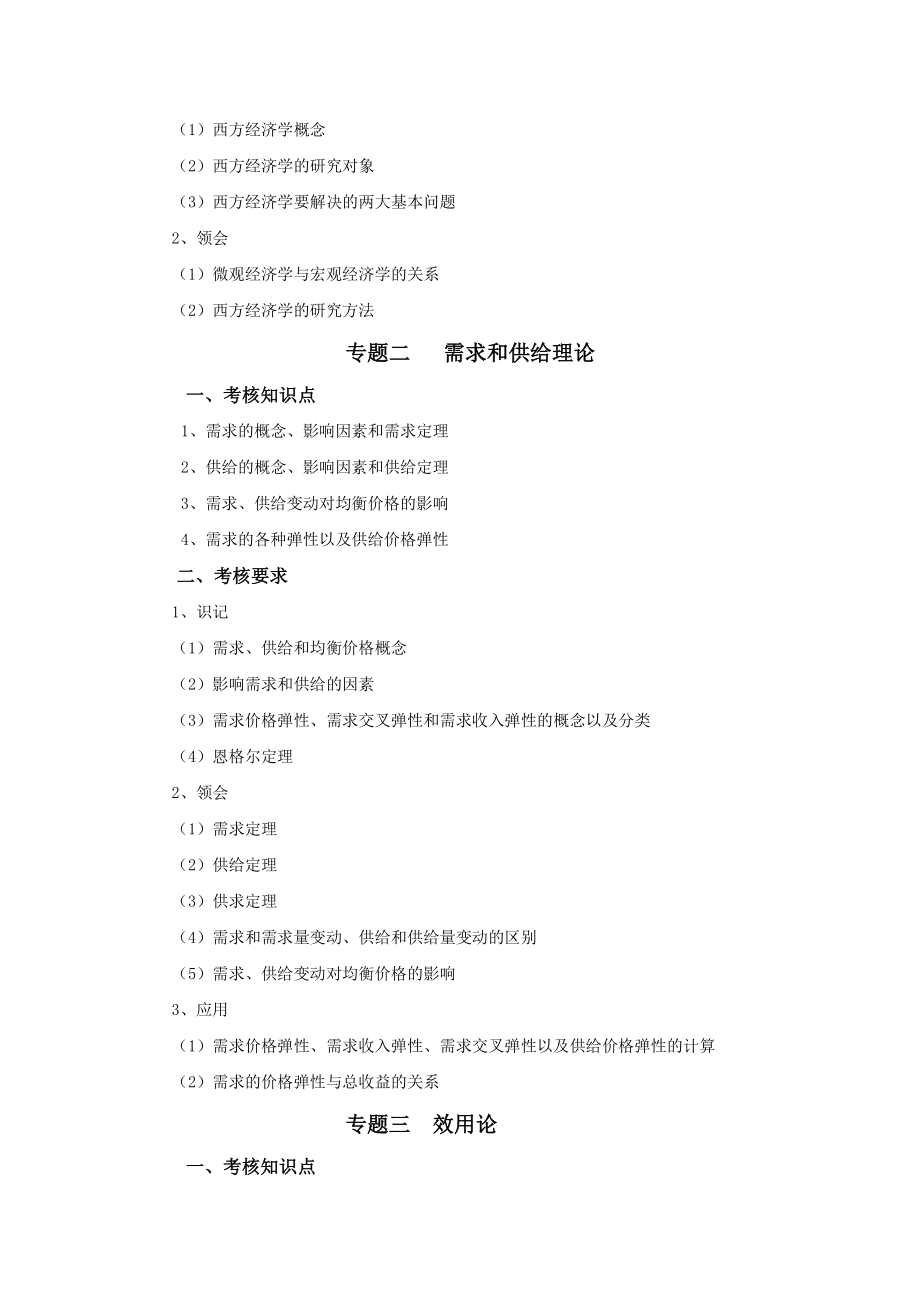 2019年专插本-国际经济与贸易《微观经济学》考试大纲.pdf_第2页