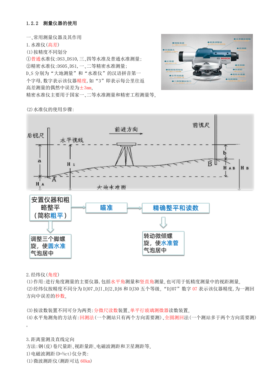 07-第1篇-第1章-1.2.2- 测量仪器的使用-1.2.3-水利水电工程施工放样.docx_第1页