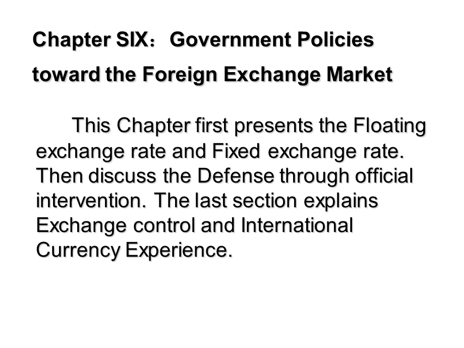 chapter6 Government policies toward the foreign exchang market.ppt_第2页