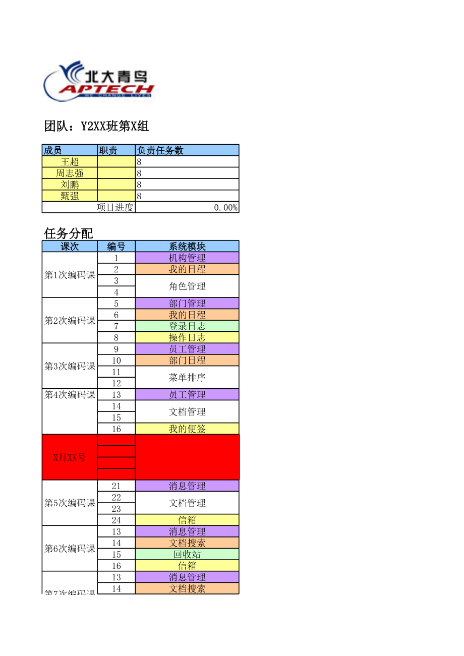 进度安排（第X组）.xls_第1页